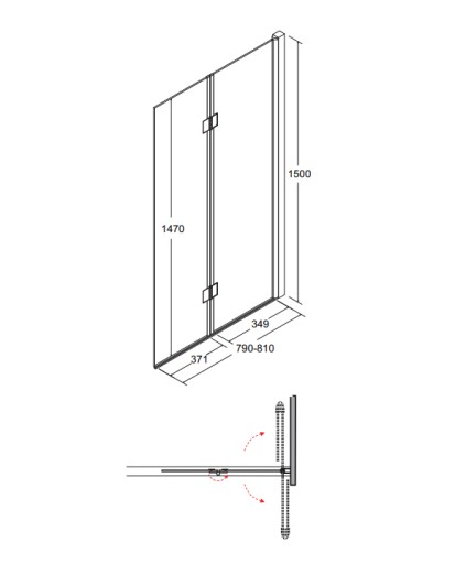 BESCO PRESTIGIO ВАННАШторка для ванны 150x80