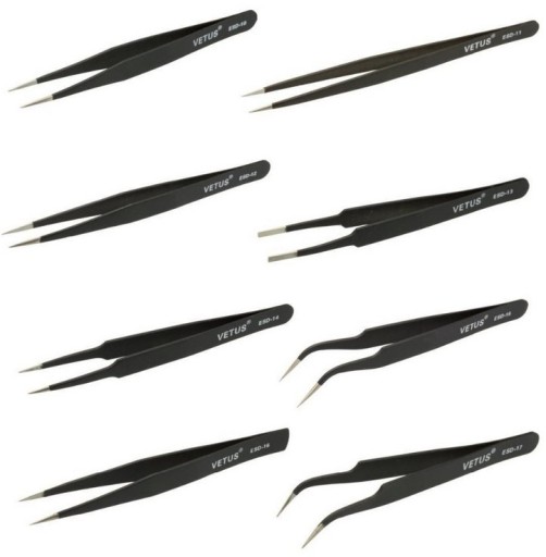 Пинцеты, пинцеты, пинцеты металлические, ESD-10 SMD