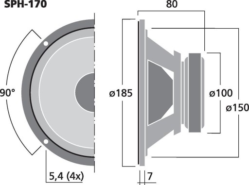 НЧ-динамик Monacor SPH-170, черный