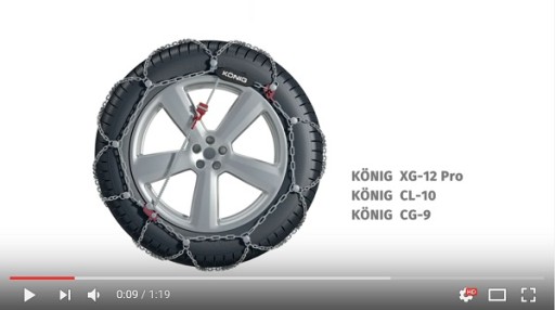 Цепи THULE KONIG XG-12 PRO 245 255/45 R19 SUV