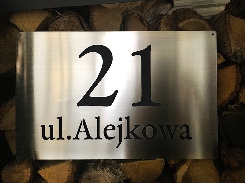 Stalowy numer na dom.Tabliczka na dom.