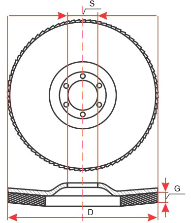 TARCZA LAMELKA LISTKOWA DO SZLIFOWANIA125/40 GR40