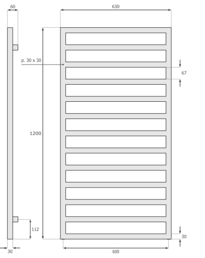 для ванной комнаты ДЕКОРАТИВНЫЙ 120x63 PORTO GRAPHITE PEARL