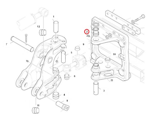 Задняя бабка ПОВОРОТНАЯ ВТУЛКА TOP KOMATSU WB 65x80x52