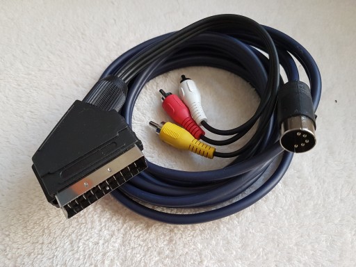 UNI-кабель 2,5 м HQ SCART+CINCH Commodore C64 C128