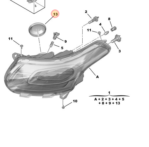 КРЫШКА ФАРЫ CITROEN PEUGEOT RENAULT 100MM