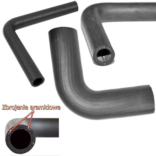 Колено из резины EPDM для РАДИАТОРА диаметром 25 мм, L-150x150 мм.