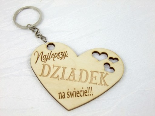 BRELOK zawieszka BABCIA dziadek SERCE