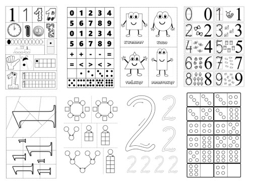 WYCINANKI MATEMATYCZNE - wklejki, figury, puzzle..