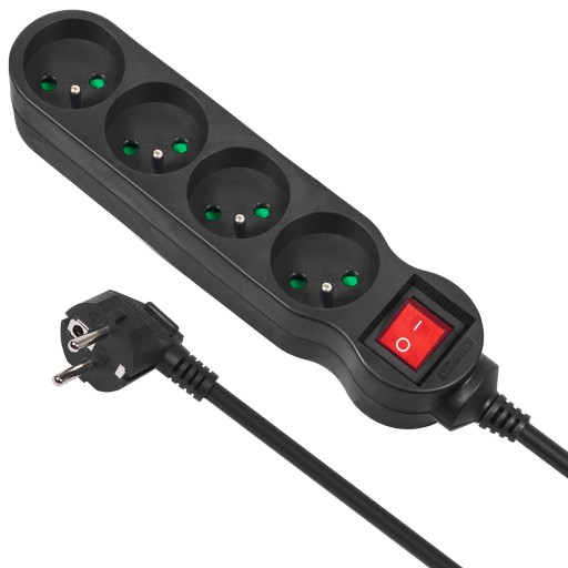 MACLEAN POWER STRIP 4 РОЗЕТКИ 1,4 м 2300 Вт