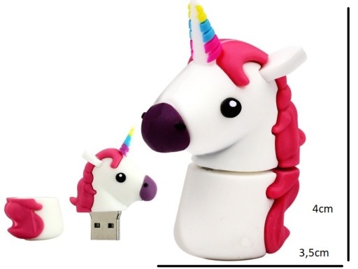 PENDRIVE USB 32 GB 3.0 USB JEDNOROŻEC PONY BIAŁY