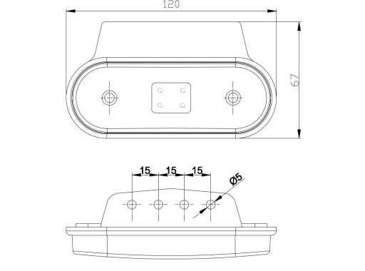 Светодиодный боковой габаритный фонарь VW T4 T5 T6 DOKA