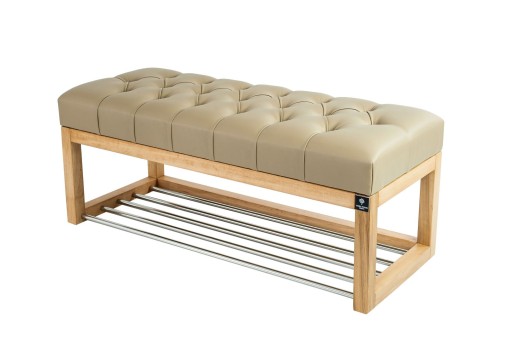 65 Производитель Бежевая стеганая скамья EMRA WOOD Design