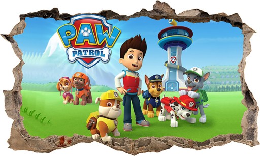 Наклейка PAW PAW PATROL 3D XXXXXXXXL 166см x 100см + БЕСПЛАТНО