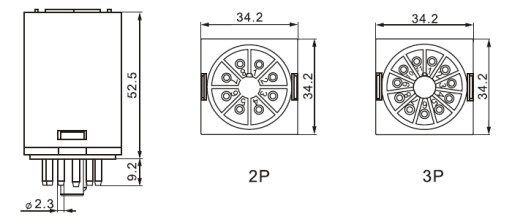 Реле R15 OMRON MK2P-I 110В AC/10А + БАЗА