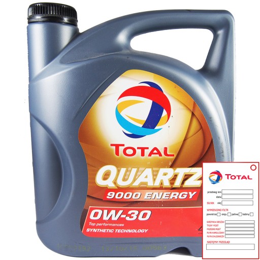 TOTAL QUARTZ OIL 0W30 4L 9000 ENERGY A3 Синтетическое моторное масло