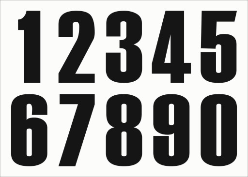 НАКЛЕЙКА СО СТАРТОВЫМ НОМЕРОМ №7 200мм ЧЕРНАЯ 3ШТ.