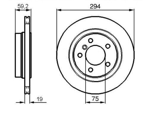 TARCZE MIKODA 0447 BMW 3 E46 tył 294mm wentylowne