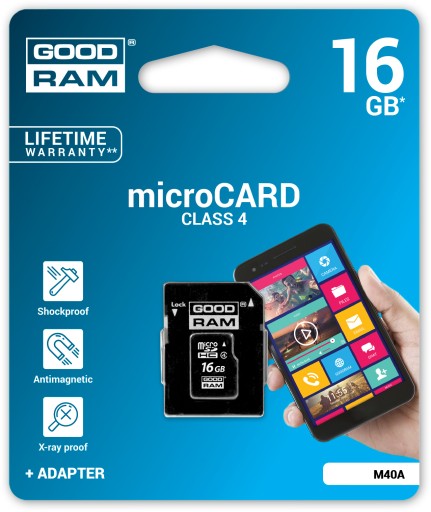 КАРТА ПАМЯТИ GOODRAM micro SDHC 16 ГБ + SD-АДАПТЕР