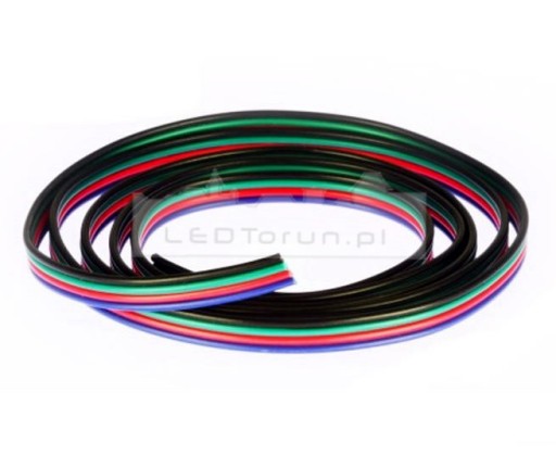 5x RGB КАБЕЛЬ 4-жильный STRAND AWG 22 ленточный кабель 1 м