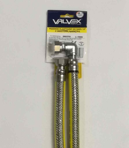 VALVEX 100 GAS PIPE, газовый шланг с коленом 1000