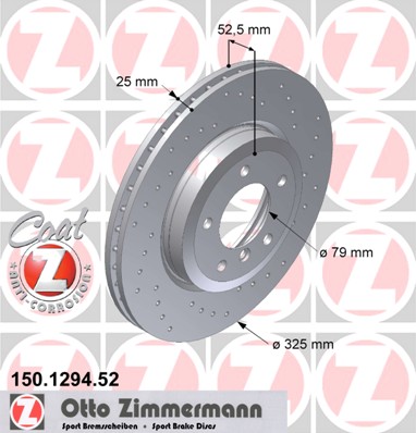 ZIMMERMANN SPORT ПЕРЕДНЯЯ BMW 3 E46 330i 330d 325 мм