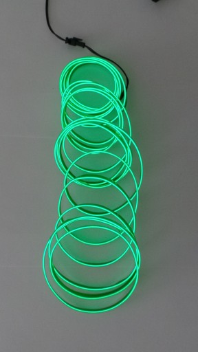 Зеленая оптоволоконная лента EL WIRE Ambient LED 5м