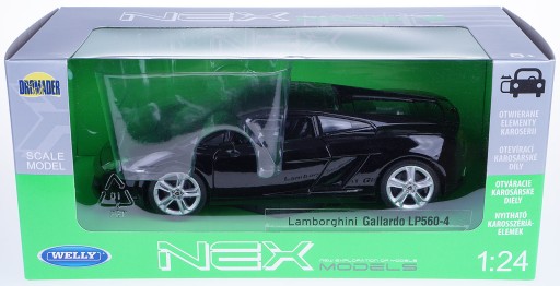 LAMBORGHINI GALLARDO LP560-4 МОДЕЛЬ WELLY 1:24 ЧЕРНЫЙ