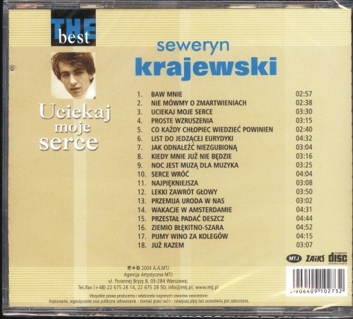 Северин Краевски Uciekaj Moje Serce The Best 1CD