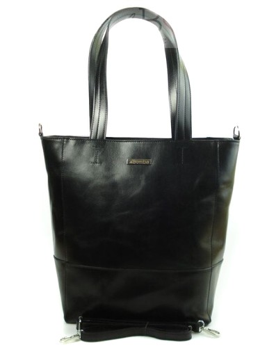 DUŻA WŁOSKA TORBA SHOPPER BAG laBOMBA ZARKA GRANAT