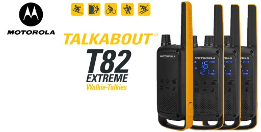 MOTOROLA T82 EXTREME 4x HARDWAVE TRACKS QAD PMR 446+ 4x НАУШНИКИ + ЗАРЯДНЫЕ УСТРОЙСТВА