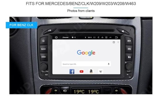 Радио ANDROID 12 GPS MERCEDES CLK W209 W203 W208 E бесплатная камера