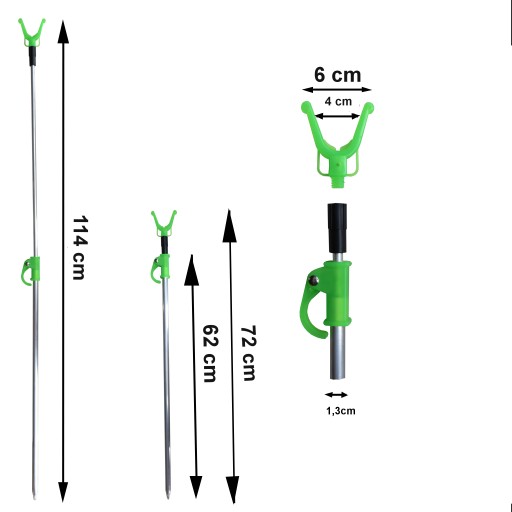 ПОДСТАВКА ДЛЯ РЫБАЛКИ 72/114 см АЛЮМИНИЙ Удочки