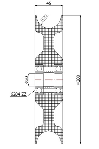 Листовые ролики fi 200 ROPE ROLLER