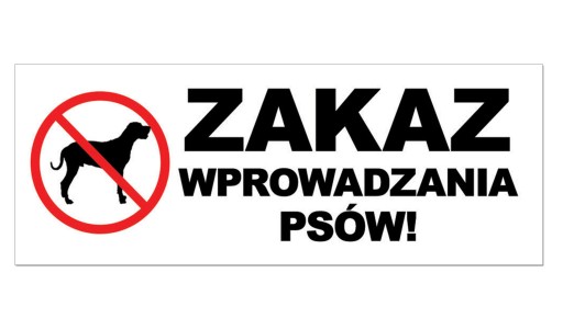 Табличка «Собаки запрещены», 21х8 см, для собак, в отеле, в общежитии, в квартире