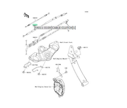 ТРОС СЦЕПЛЕНИЯ Kawasaki 54011-0109 Z1000SX 2011-2016 гг.