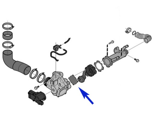 Заглушка EGR Volvo 2.4 D5244T S40 S60 S90 V90 XC90