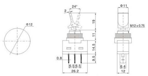 ВЫКЛЮЧАТЕЛЬ БЛОКИРОВКИ ASW-14 20A 12V С ПОДСВЕТКОЙ N