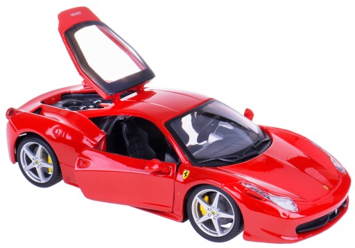 FERRARI 458 ITALIA МЕТАЛЛИЧЕСКАЯ МОДЕЛЬ BBURAGO 1:24 НОВАЯ