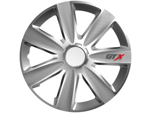 КОМПЛЕКТ 4x КОЛПАКОВ 15 VERSACO GTX Carbon Silver