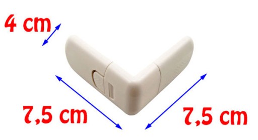Защита от детей для мебельных ящиков и шкафов, белый угловой замок