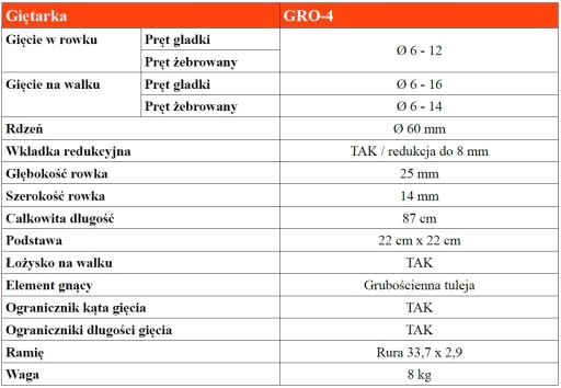 Станок гибочный для стержней диаметром проволоки 6-16 GRO-4+FREE