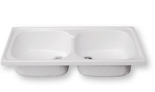 Польская WHITE SINK 80х40 с сифоном и отверстием