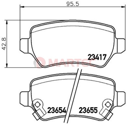 Колодки ЗАДНИЕ тормозные Opel ASTRA H 2004-2014 SEE