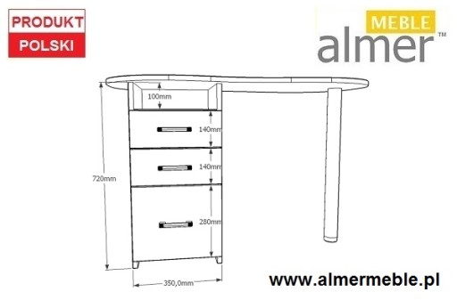 косметический стол для косметолога PB1 белый + ALU