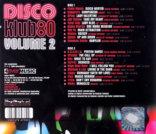 Disco Klub 80 Vol.2 - 2 CD 12'' РЕМИКСЫ МАКСИ - DJ