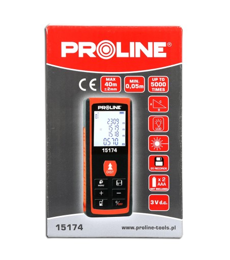 ЛАЗЕРНЫЙ ДАЛЬНОМЕР цифровой 40м Proline15174