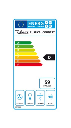 КУХОННАЯ ВЫТЯЖКА TOFLESZ RUSTICAL COUNTRY 90СМ 2xLED