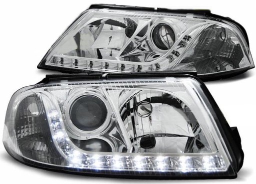 VW PASSAT B5 FL 3BG ЛАМПЫ фары CHROME LED H7 Светодиодные линзы