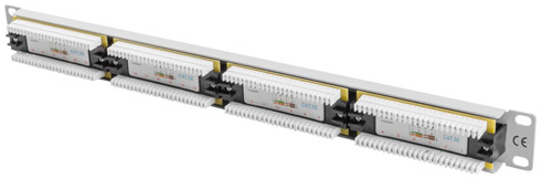 PATCH PANEL 24 port kat 5E UTP szary RACK Patchpanel 19